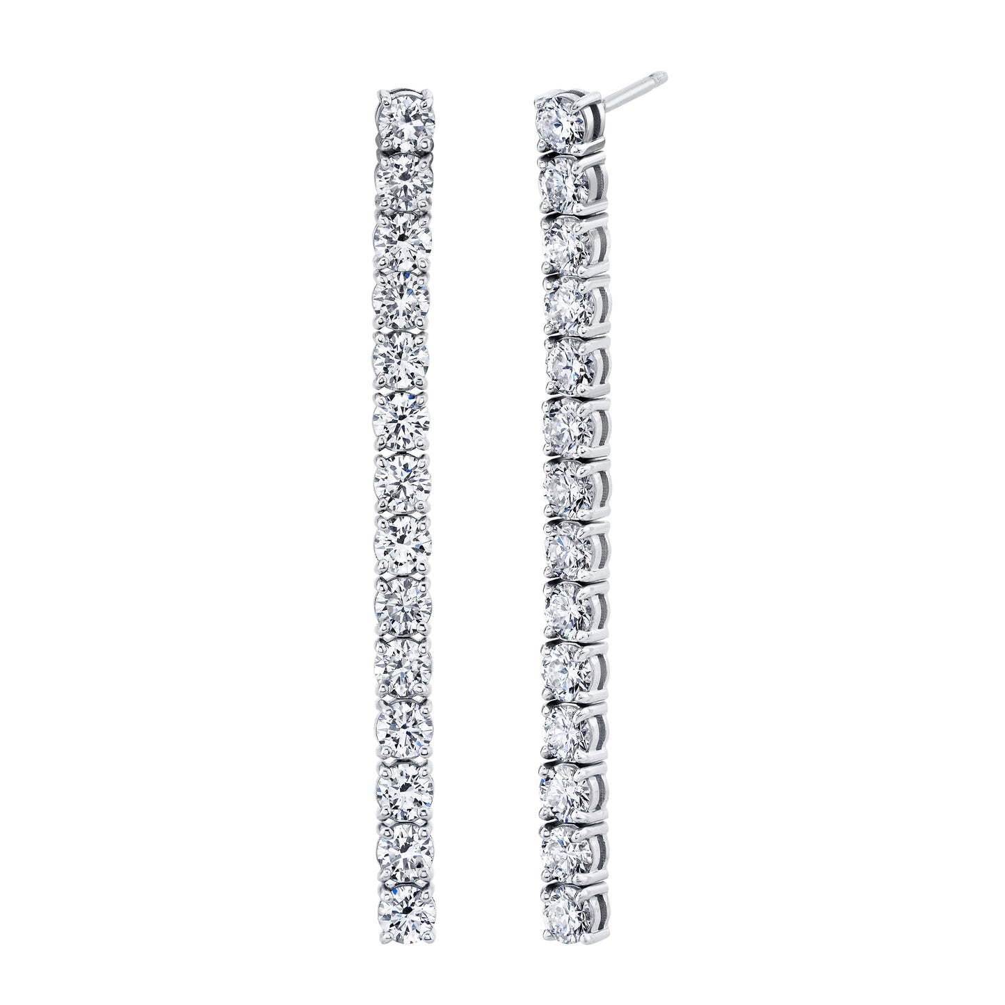 Diamond Linear Dangle Earrings