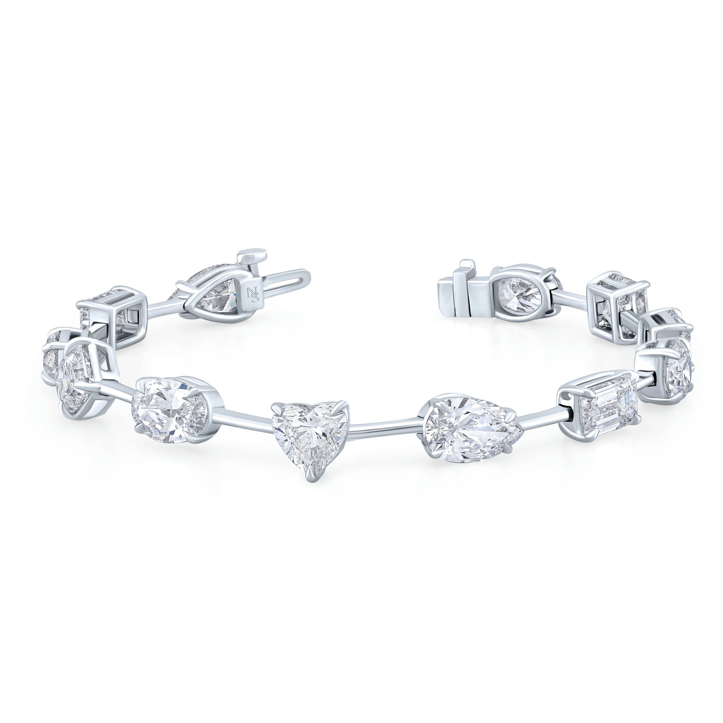 Fancy Shape Diamond Bar Bracelet