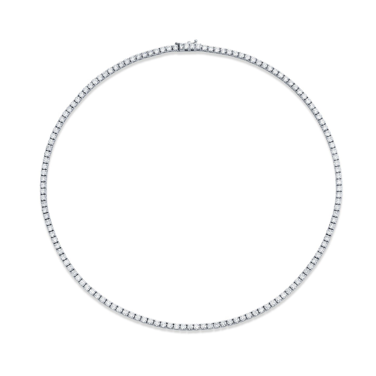 Norman Silverman Signature 18k White Gold Diamond Tennis Necklace