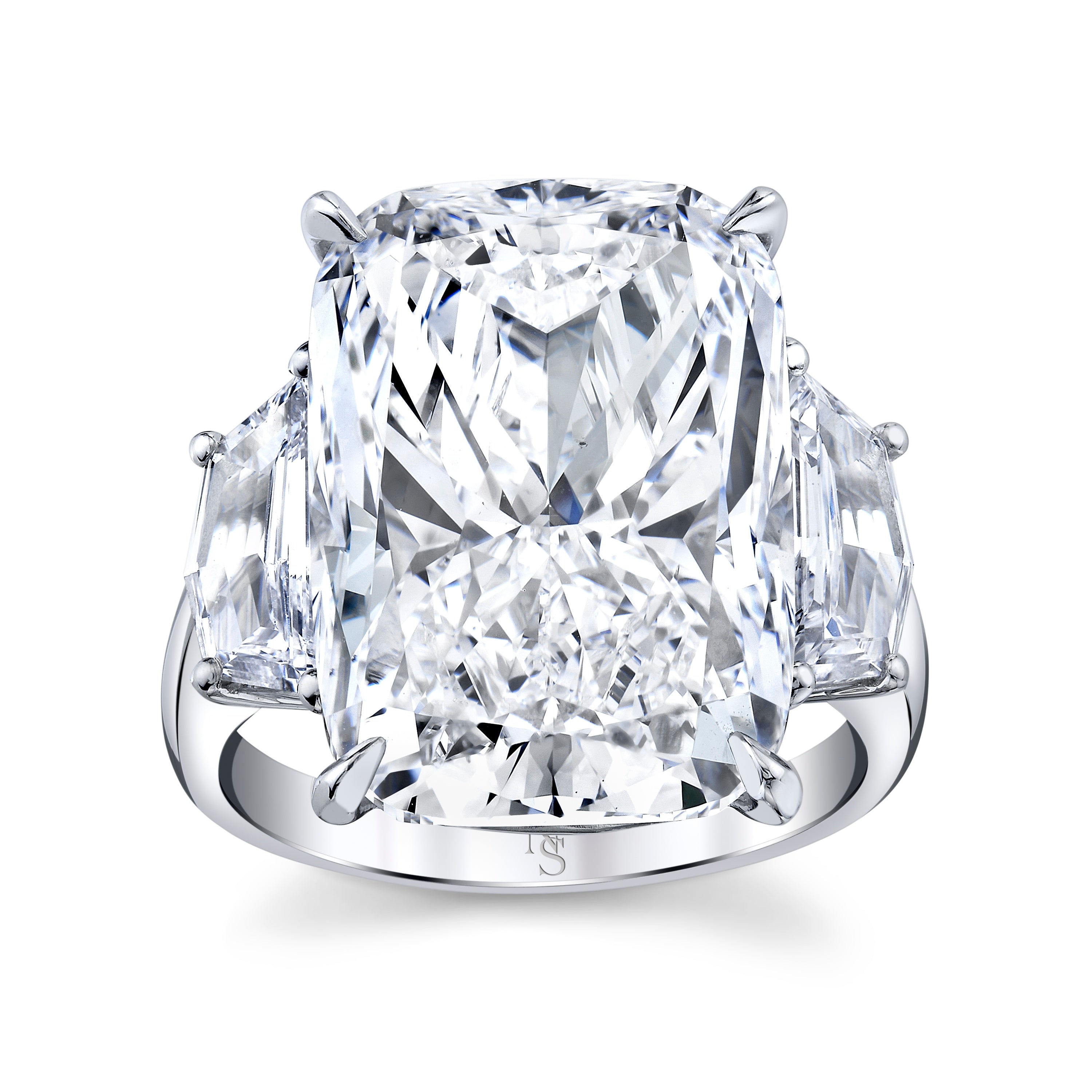 Cushion Cut Diamond Three-Stone Ring | Norman Silverman – Norman Silverman