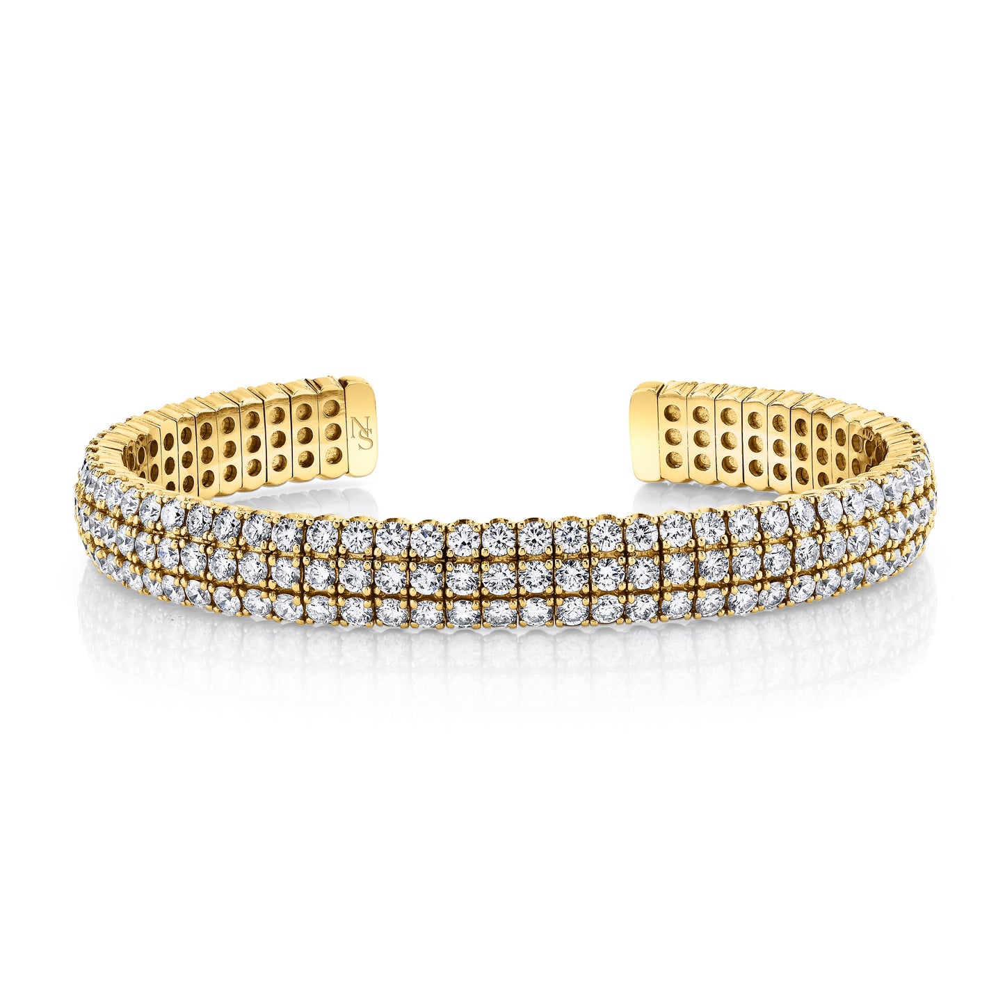 Diamond Cuff Bracelet in 18k Yellow Gold