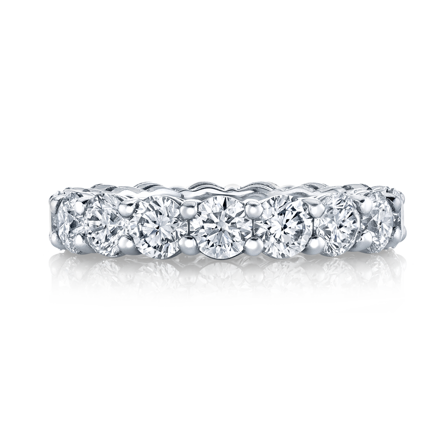 Round Cut Platinum Eternity Band