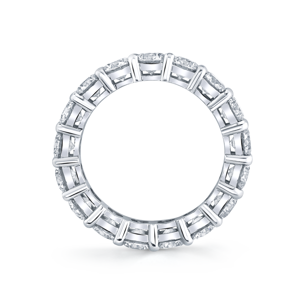 Round Cut Platinum Eternity Band