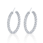 Norman Silverman Signature Diamond Hoop in White Gold