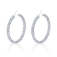Norman Silverman Signature Diamond Hoop in White Gold