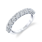 Brilliant Round Cut Diamond Halfway Eternity Band