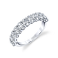 Brilliant Round Cut Diamond Halfway Eternity Band