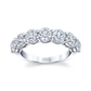 Brilliant Round Cut Diamond Halfway Eternity Band