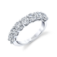 Brilliant Round Cut Diamond Halfway Eternity Band