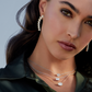 Graduated Pear Cut Diamonds Dangle Earrings in 18k Yellow Gold