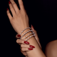 Hinged Bangle Bracelet with Pear Shape Diamonds