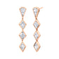 3.7 Carat Lozenge Diamond Dangle Earrings