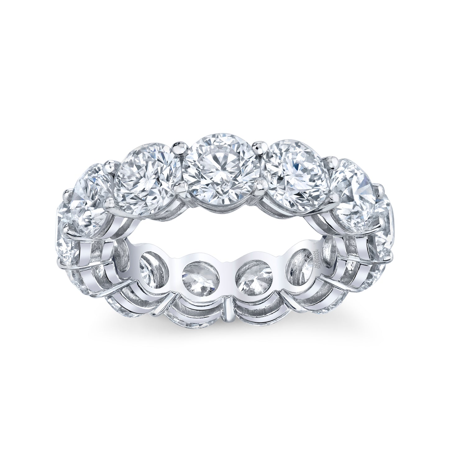 Round Cut Platinum Eternity Band