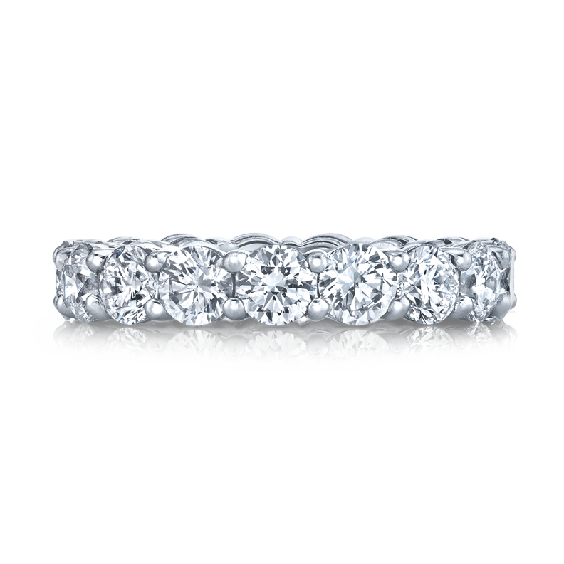 Round Cut Platinum Eternity Band