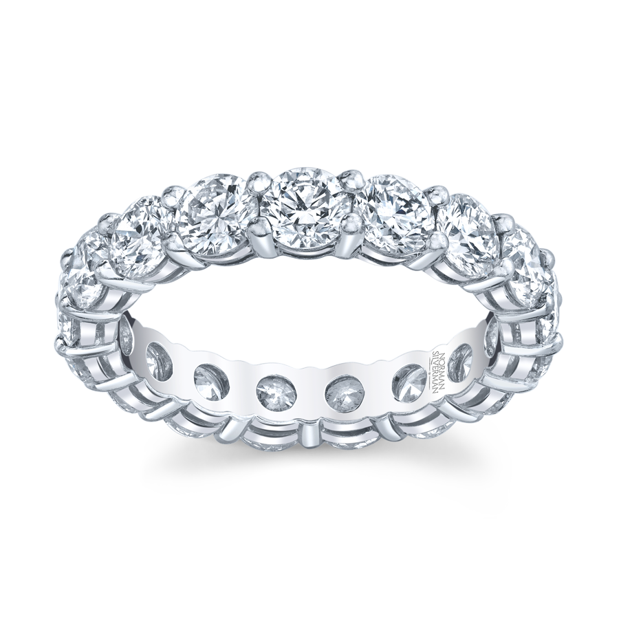 Round Cut Platinum Eternity Band