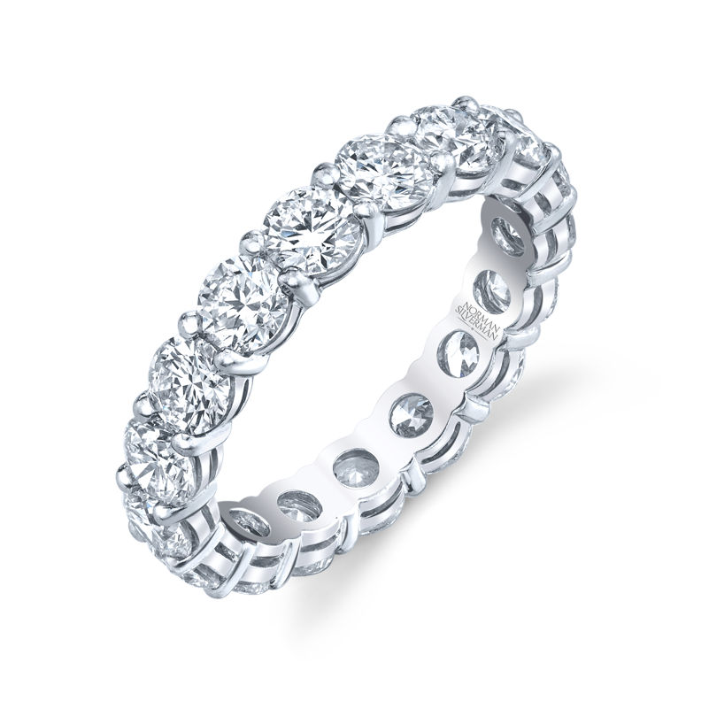 Round Cut Platinum Eternity Band