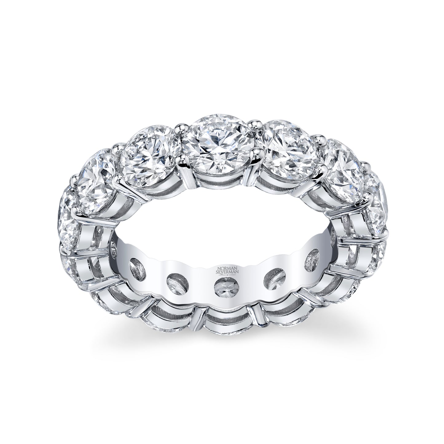 Round Cut Platinum Eternity Band