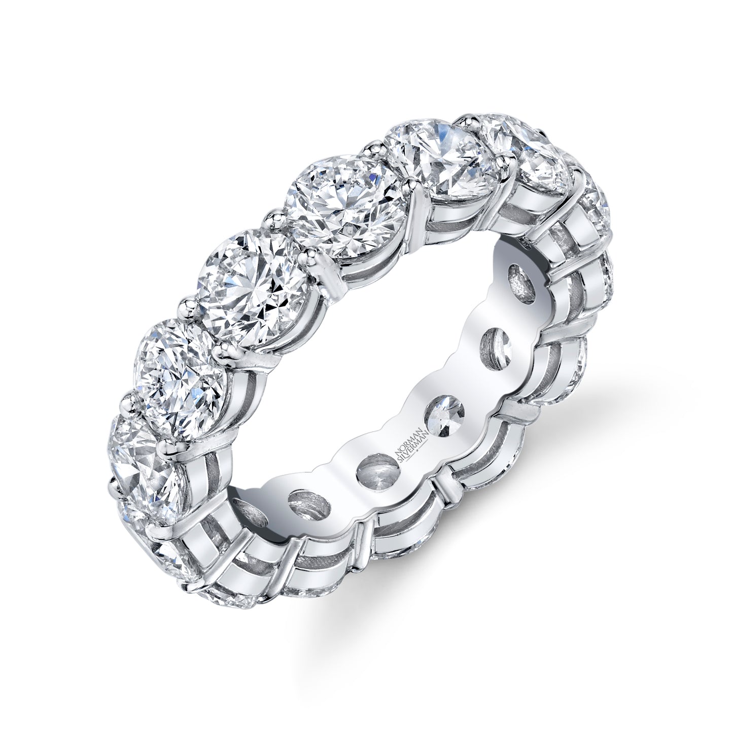 Round Cut Platinum Eternity Band