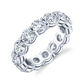 Round Cut Platinum Eternity Band
