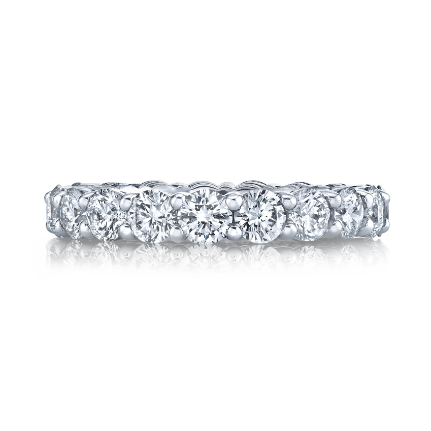 Round Cut Platinum Eternity Band