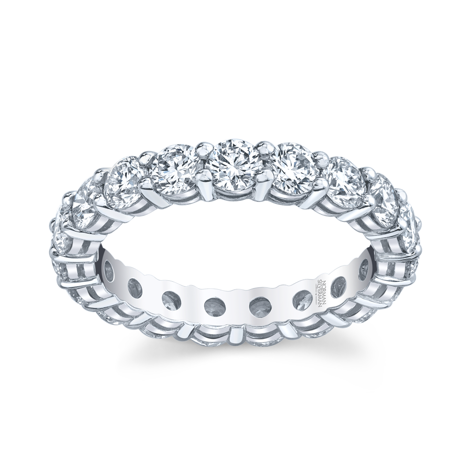 Round Cut Platinum Eternity Band