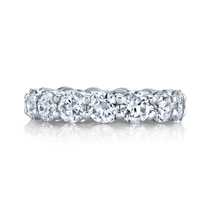 Round Cut Platinum Eternity Band