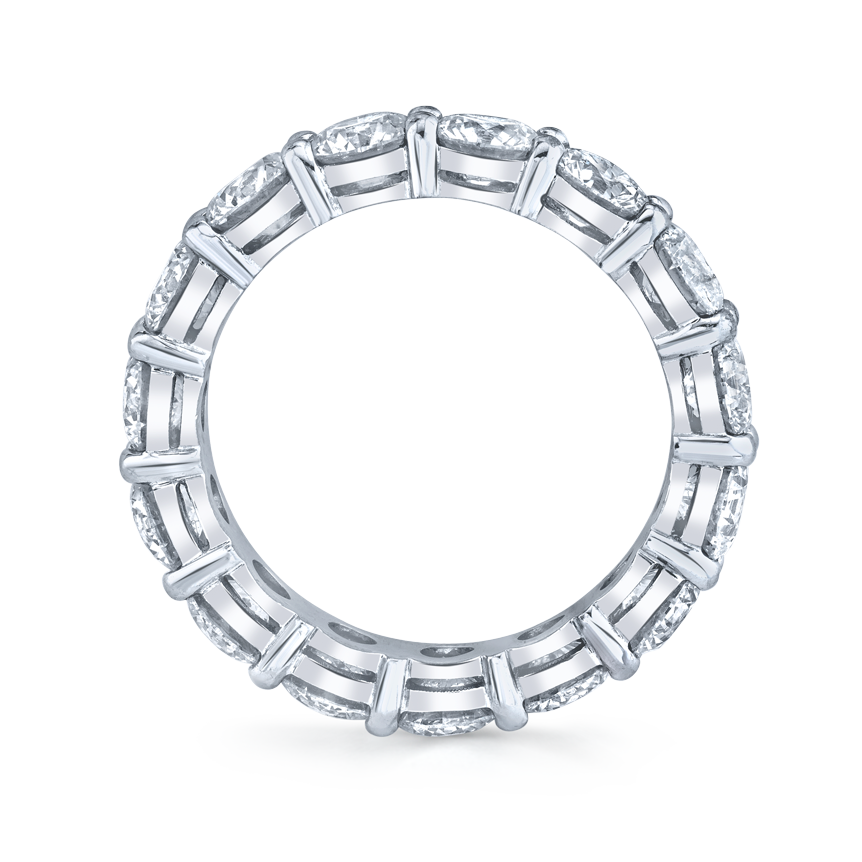 Round Cut Platinum Eternity Band