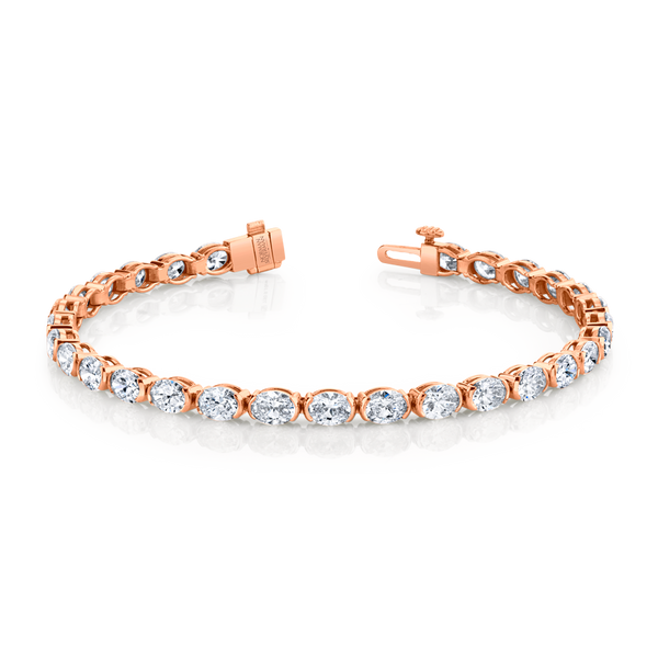 East West Oval Diamond Tennis Bracelet
