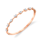 Hinged Bangle Bracelet with Fancy Shape Diamonds