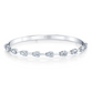 Hinged Bangle Bracelet with Pear Shape Diamonds