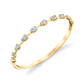 Hinged Bangle Bracelet with Pear Shape Diamonds