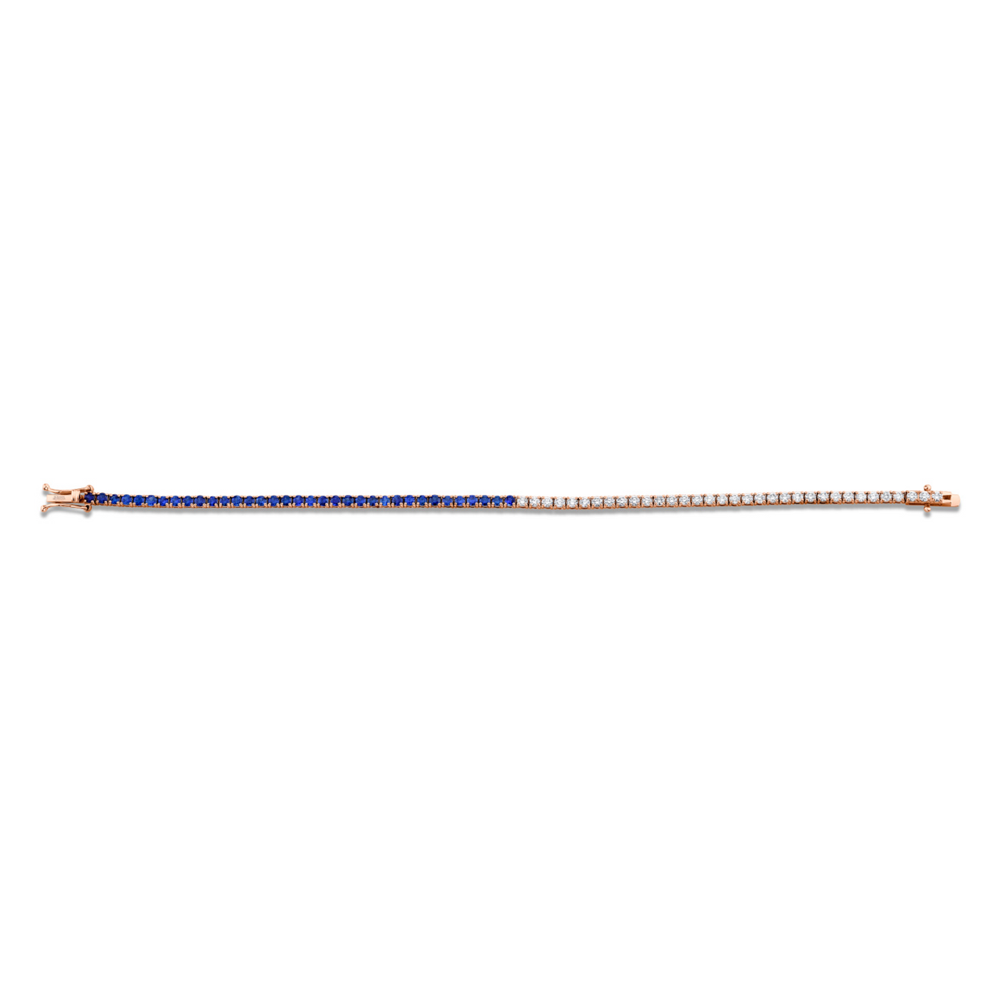 3.20 Carat 18k White Gold Straight Line Bracelet