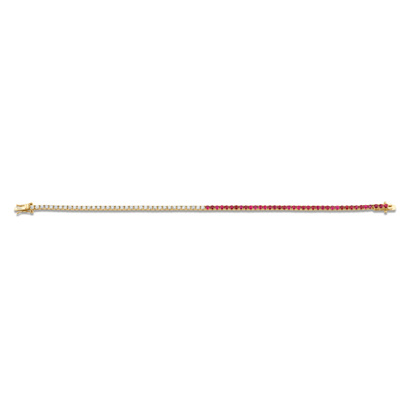 2.80 Carat 14k Rose Gold Straight Line Bracelet