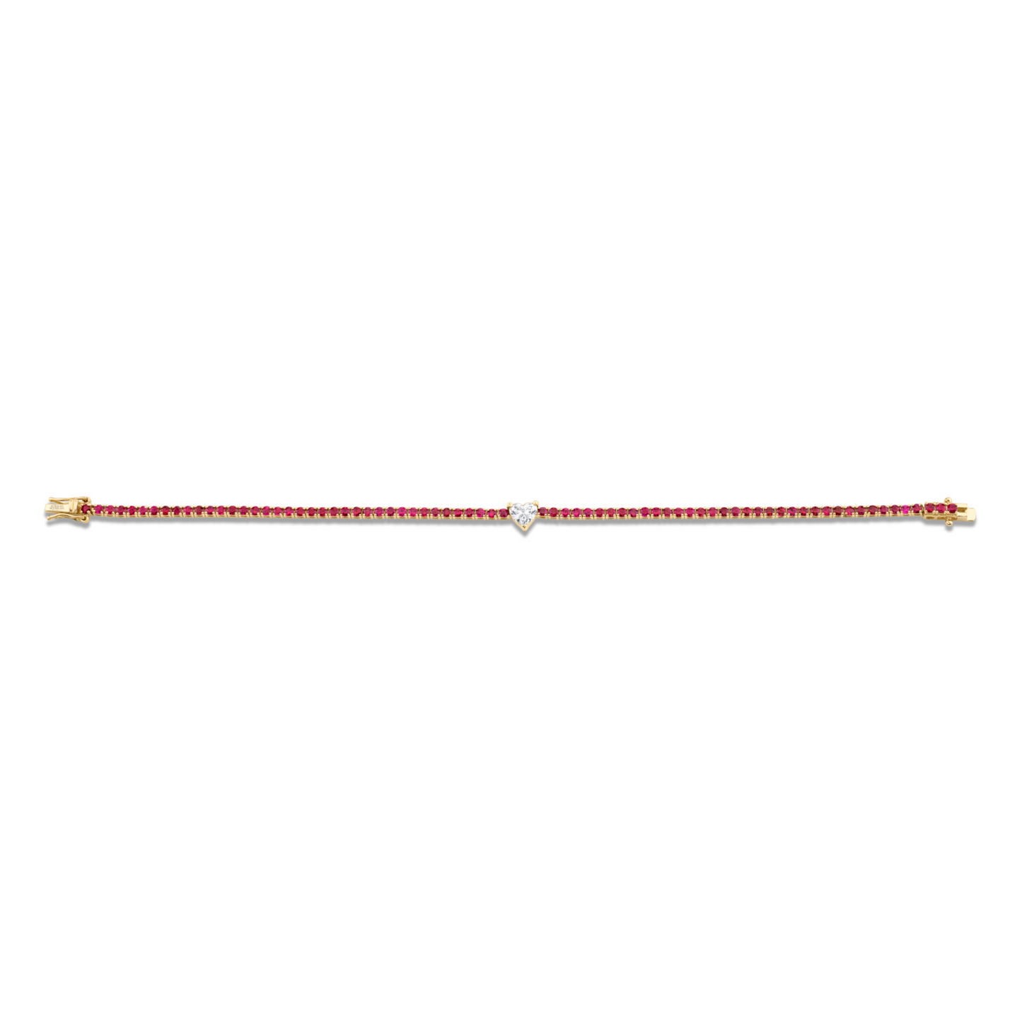 3.27 Carat 14k Rose Gold Straight Line Bracelet
