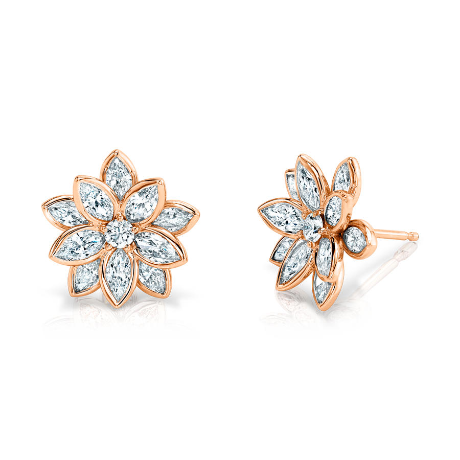 Marquise Diamond Floret Earrings