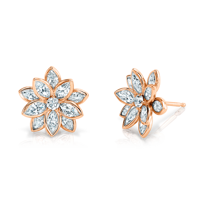 Marquise Diamond Floret Earrings
