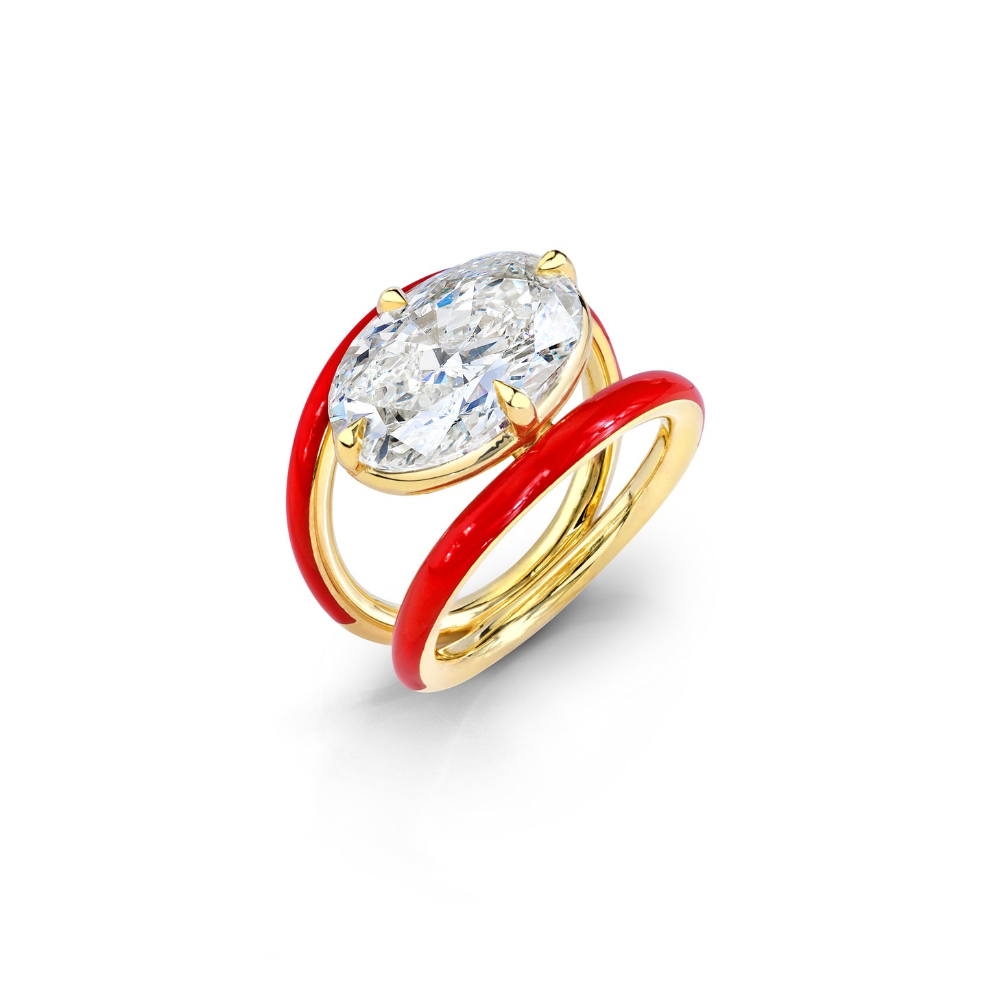 6.76 Oval-Cut Diamond Ring