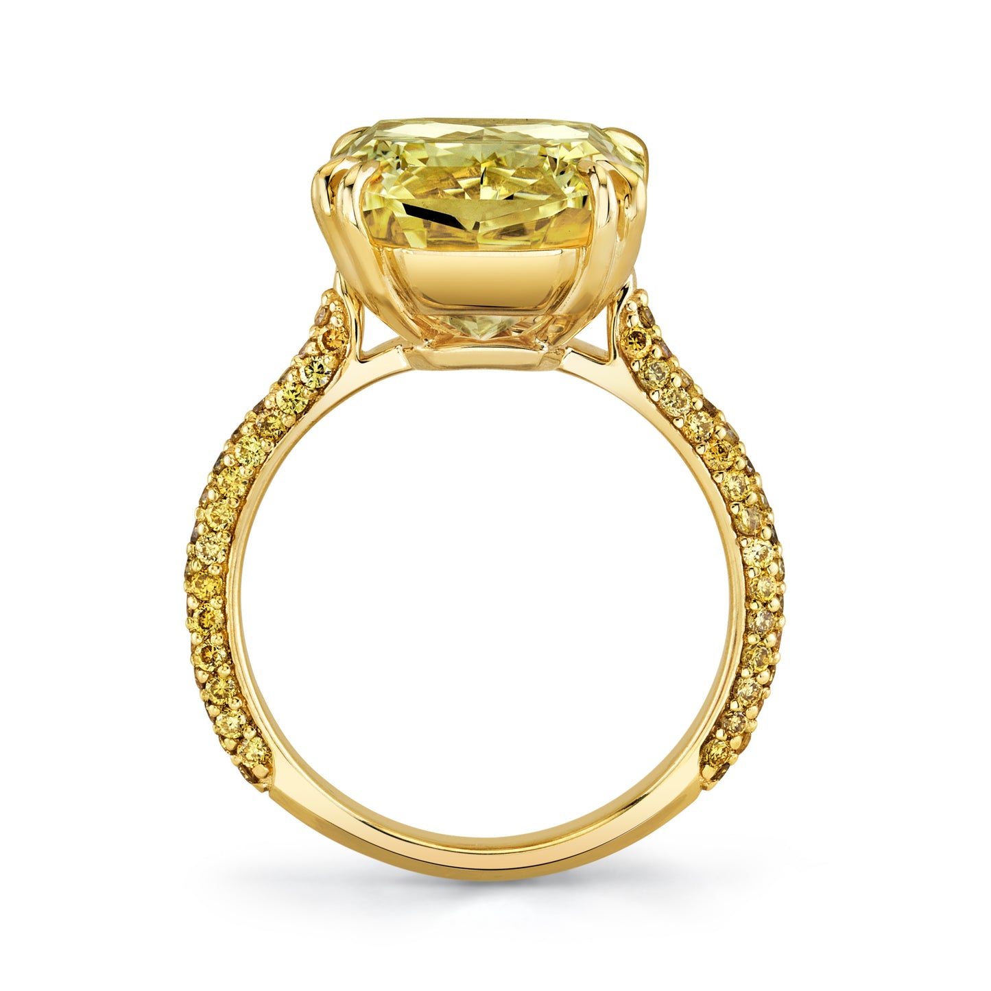 Fancy Yellow Radiant Cut Diamond Ring