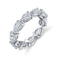 Pear Shaped East-West  Eternity Band