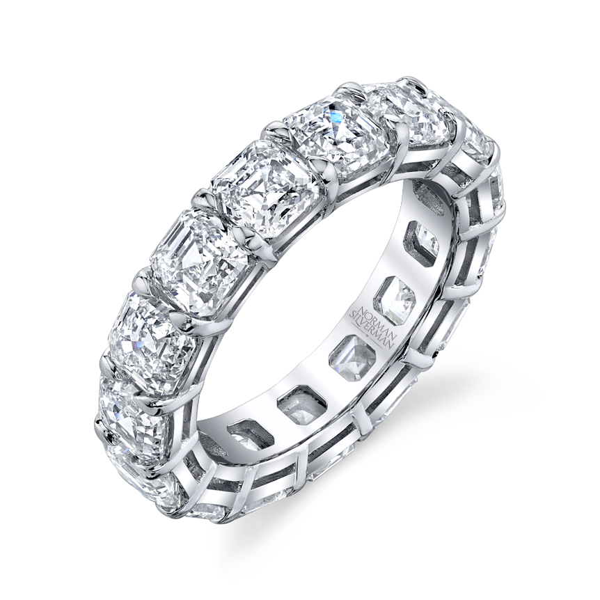 Asscher Cut Platinum Eternity Band