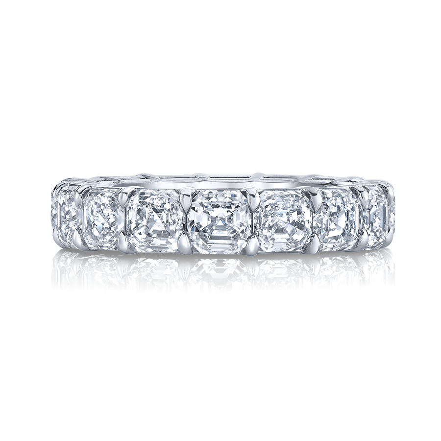 Asscher Cut Platinum Eternity Band