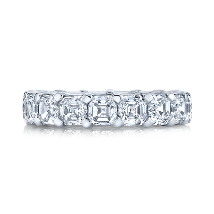 Asscher Cut Platinum Eternity Band