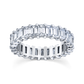 Emerald Cut Platinum Eternity Band