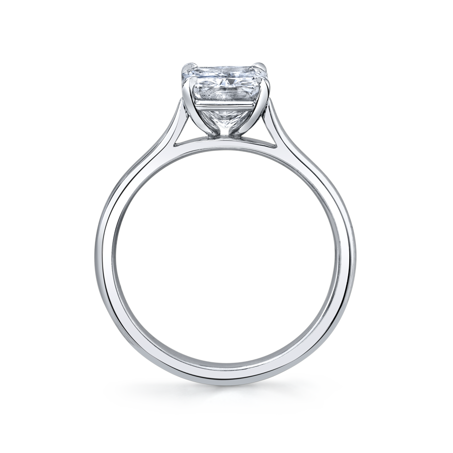 2.02 Carat Platinum Radiant Cut Engagement Ring