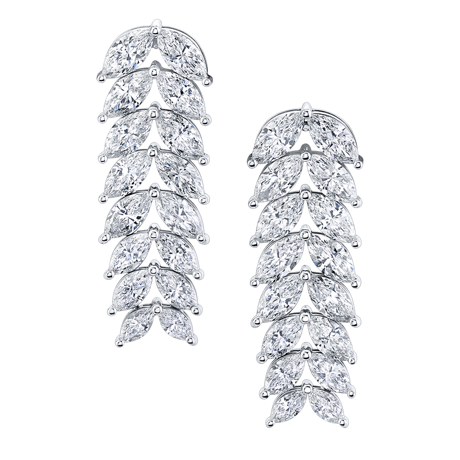 Graduated Marquise Double Drop Earrings