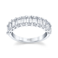 Emerald Cut Diamond Halfway Eternity Band