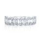 Emerald Cut Diamond Halfway Eternity Band