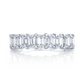 Emerald Cut Diamond Halfway Eternity Band
