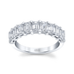 Emerald Cut Diamond Halfway Eternity Band