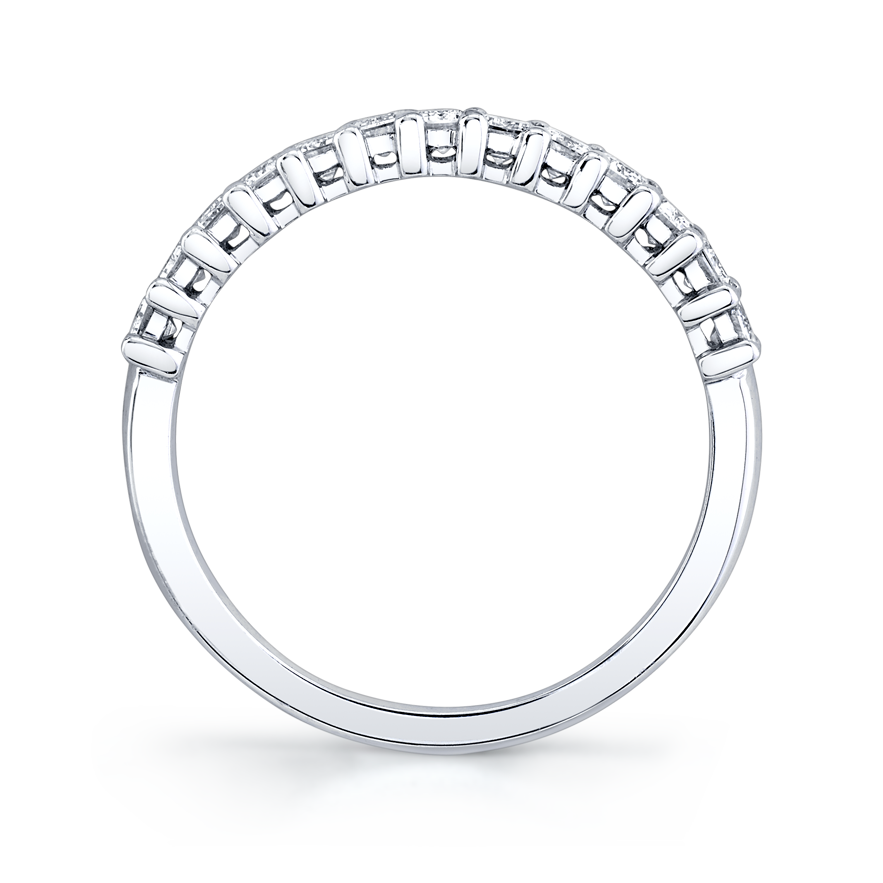 Emerald Cut Diamond Halfway Eternity Band